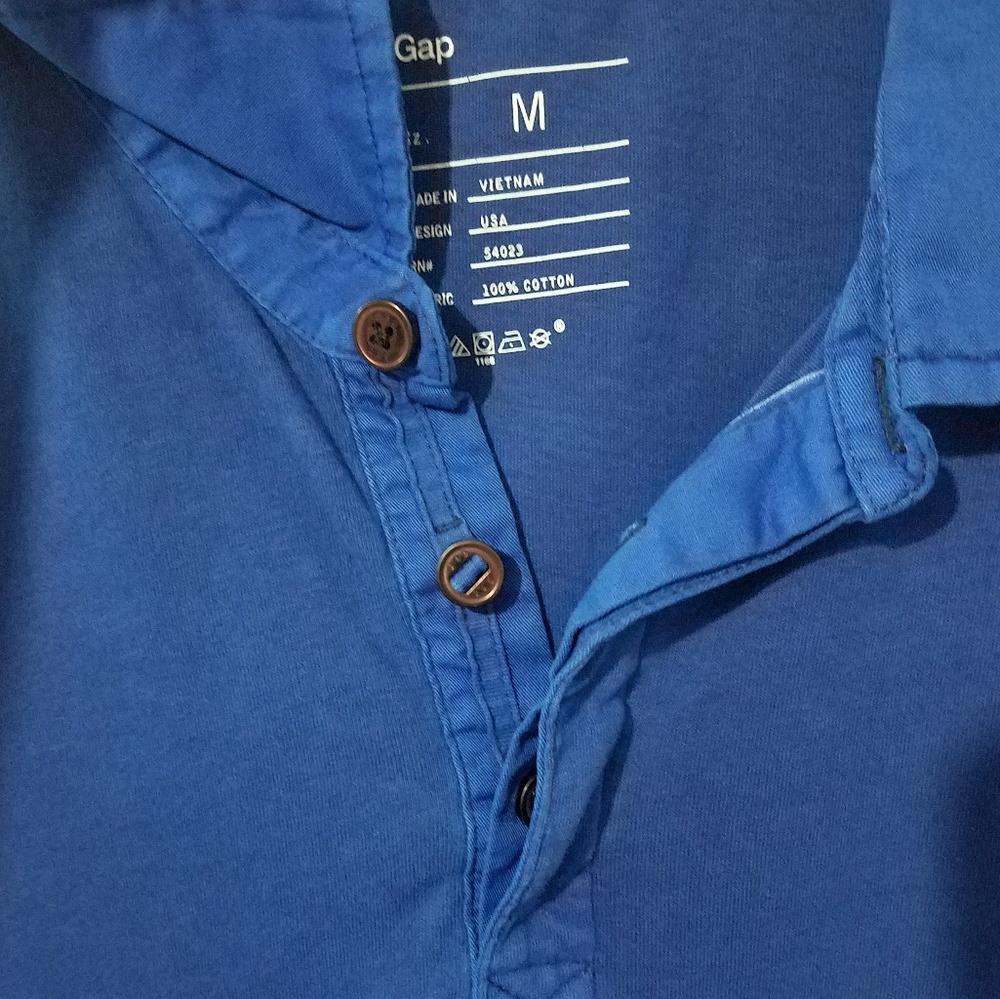 Gap blue polo shirt size M - Picture 4 of 5